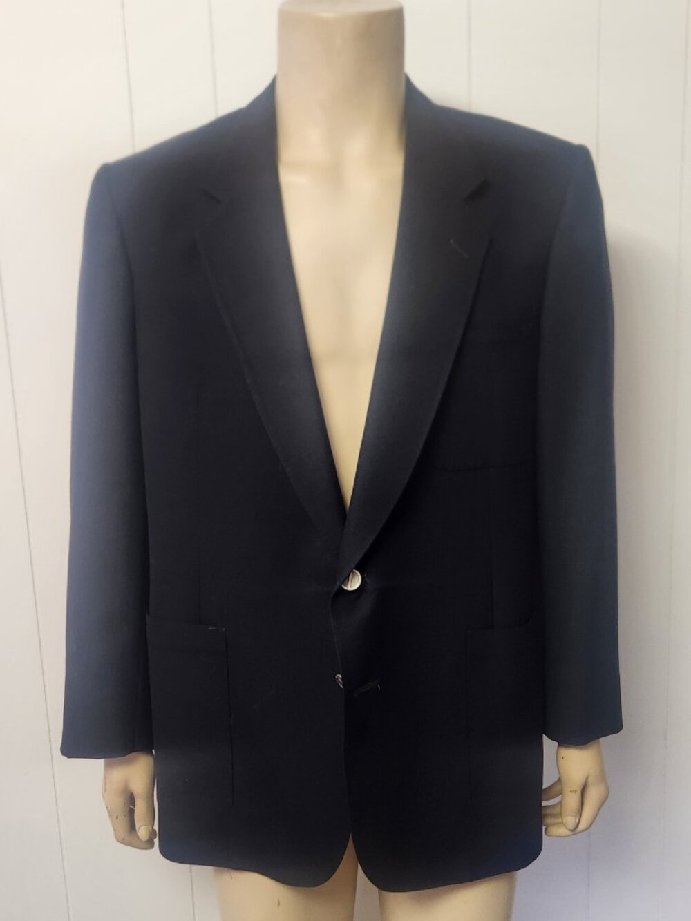 Dior blazer 42R men's navy wool blend vintage 1980s